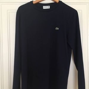 Lacoste Crew Neck Pima Cotton T-Shirt (Navy)